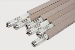 fluorescent lamps/bulbs in cardboard boxes