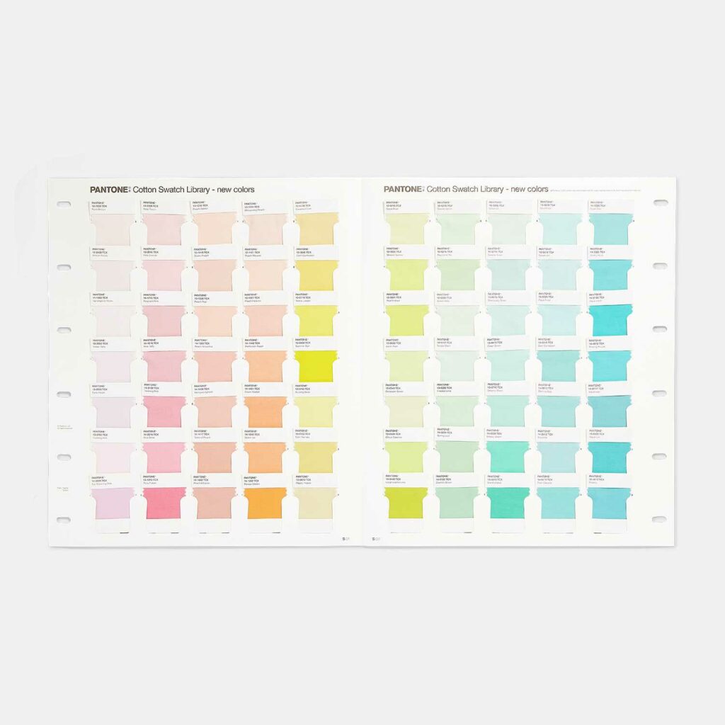 Pantone Cotton Swatch Library dualities supplement FHIC110C Pastel colours