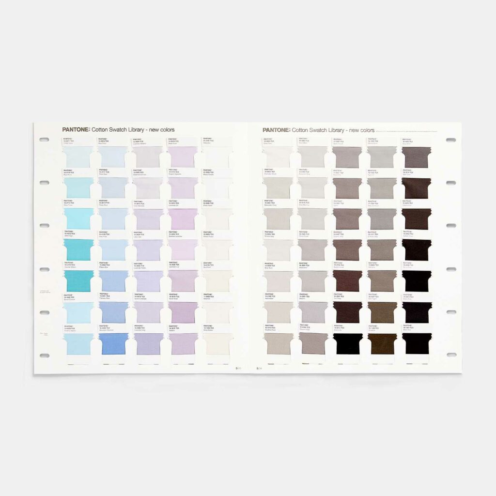 Pantone Cotton Swatch Library dualities supplement FHIC110C Shadows colours